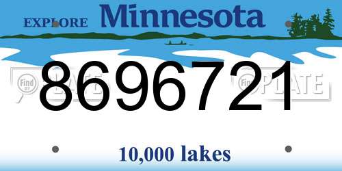 8696721 Minnesota License Plate