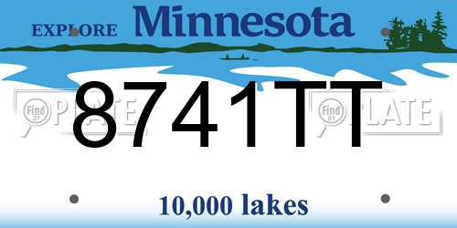 8741TT Minnesota License Plate