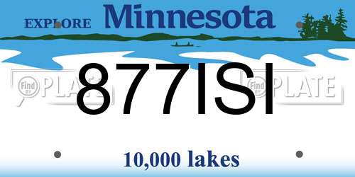 877ISI Minnesota License Plate