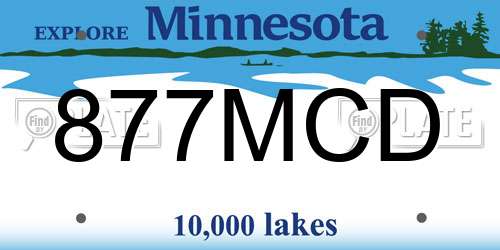 877MCD Minnesota License Plate