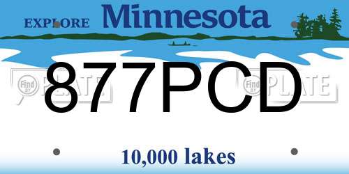 877PCD Minnesota License Plate