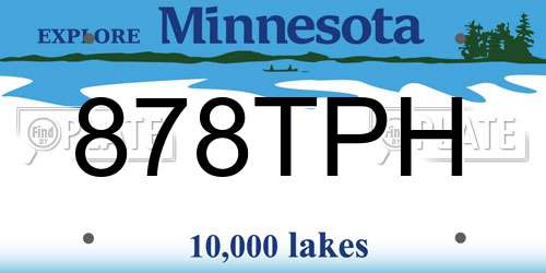 878TPH Minnesota License Plate
