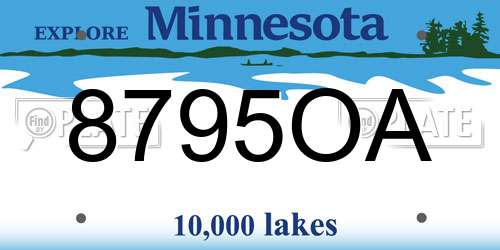 8795OA Minnesota License Plate