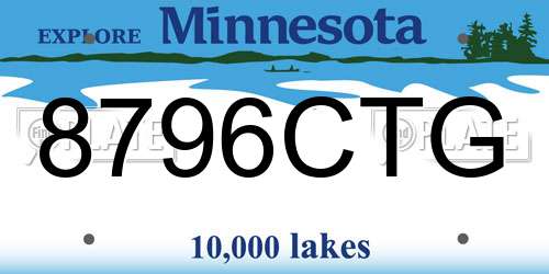 8796CTG Minnesota License Plate