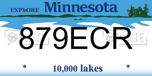879ECR Minnesota License Plate