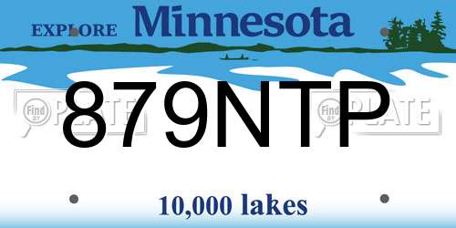 879NTP Minnesota License Plate
