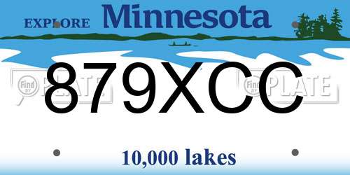 879XCC Minnesota License Plate