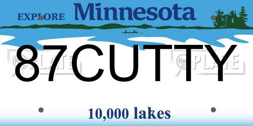 87CUTTY Minnesota License Plate