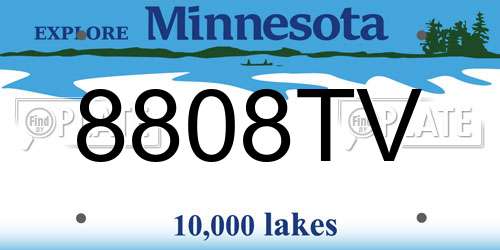 8808TV Minnesota License Plate