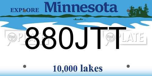 880JTT Minnesota License Plate