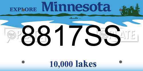 8817SS Minnesota License Plate