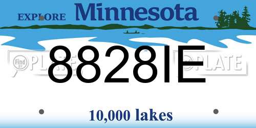 8828IE Minnesota License Plate
