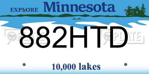 882HTD Minnesota License Plate