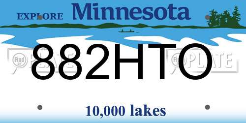 882HTO Minnesota License Plate