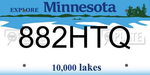 882HTQ Minnesota License Plate