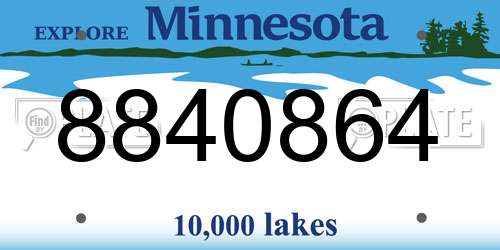 8840864 Minnesota License Plate