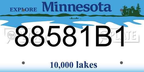 88581B1 Minnesota License Plate