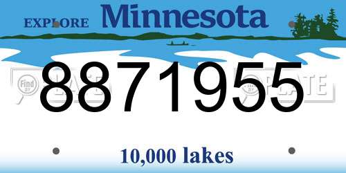 8871955 Minnesota License Plate
