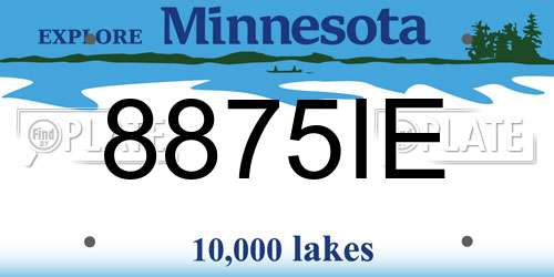 8875IE Minnesota License Plate
