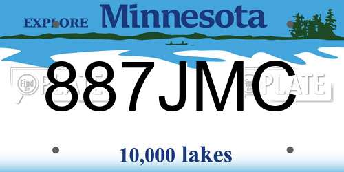 887JMC Minnesota License Plate