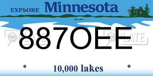 887OEE Minnesota License Plate