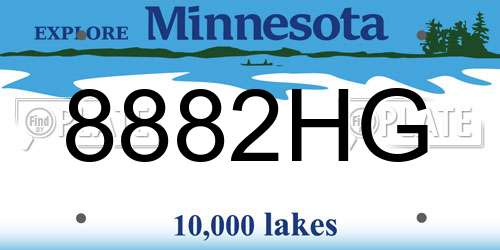 8882HG Minnesota License Plate