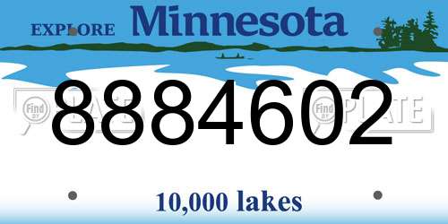 8884602 Minnesota License Plate