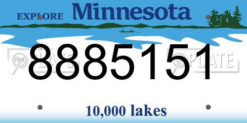 8885151 Minnesota License Plate