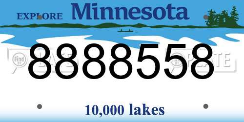 8888558 Minnesota License Plate