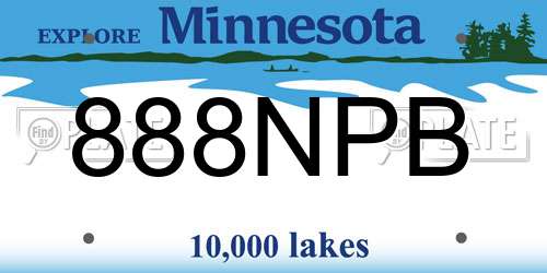 888NPB Minnesota License Plate