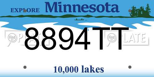 8894TT Minnesota License Plate