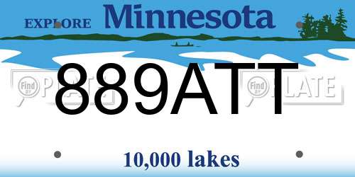 889ATT Minnesota License Plate