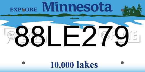 88LE279 Minnesota License Plate
