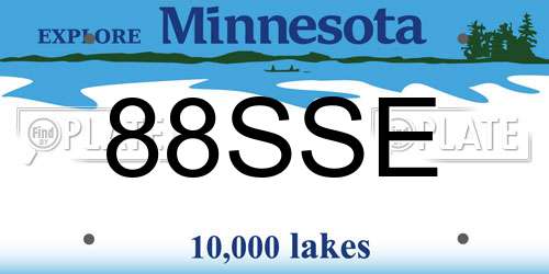 88SSE Minnesota License Plate