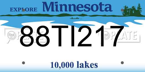 88TI217 Minnesota License Plate