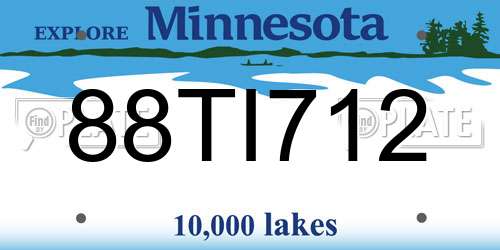 88TI712 Minnesota License Plate