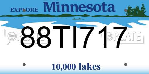 88TI717 Minnesota License Plate