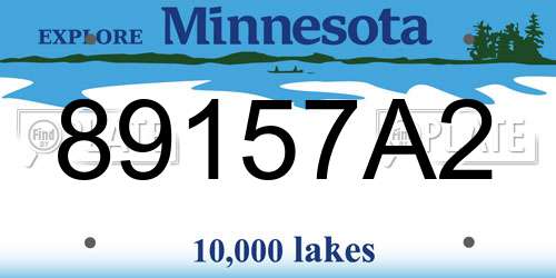 89157A2 Minnesota License Plate