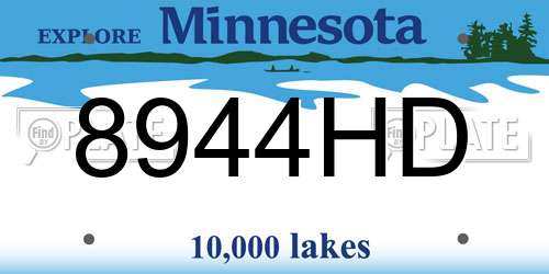 8944HD Minnesota License Plate