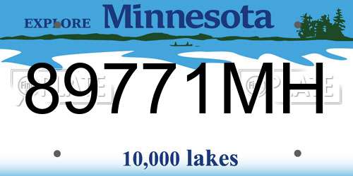 89771MH Minnesota License Plate