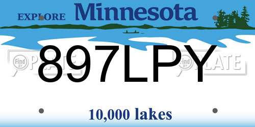 897LPY Minnesota License Plate