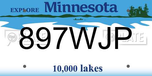 897WJP Minnesota License Plate
