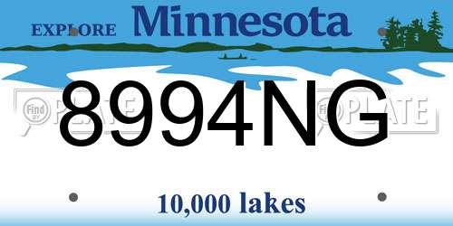 8994NG Minnesota License Plate
