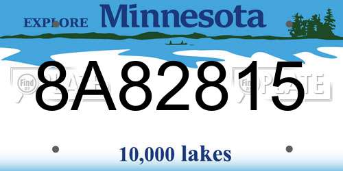 8A82815 Minnesota License Plate