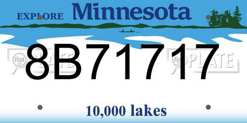 8B71717 Minnesota License Plate