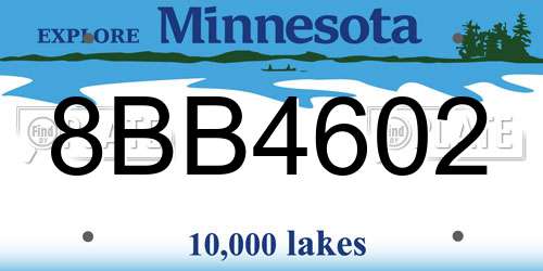 8BB4602 Minnesota License Plate
