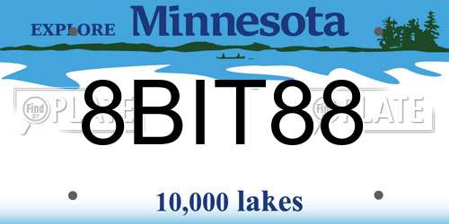 8BIT88 Minnesota License Plate