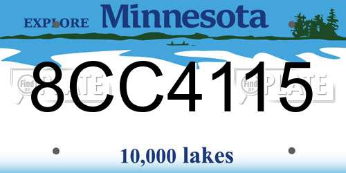 8CC4115 Minnesota License Plate