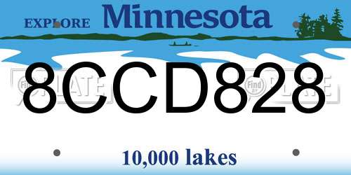 8CCD828 Minnesota License Plate