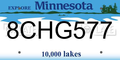 8CHG577 Minnesota License Plate